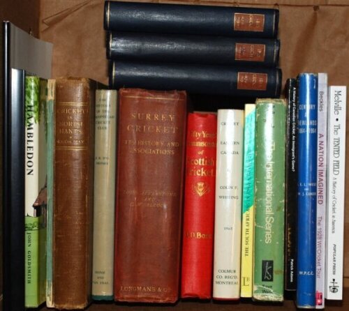 Cricket histories including Canadian, American and other overseas, some signed, the majority hardbacks. Overseas titles include 'Century at Newlands 1864-1964', E.L. West & W.J. Luker', Newlands 1965, signed by Luker. Good dustwrapper. 'Cricket in Eastern