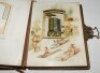 'Olympia' Victorian combined photograph album and musical box c1890. Designed by W.H.S. Thompson, H. Bunnett and others, made in Germany. The heavy leather bound album with padded boards embossed to the front with gilt title 'Olympia' and decorative borde - 5