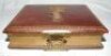 'Olympia' Victorian combined photograph album and musical box c1890. Designed by W.H.S. Thompson, H. Bunnett and others, made in Germany. The heavy leather bound album with padded boards embossed to the front with gilt title 'Olympia' and decorative borde - 7
