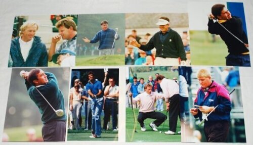 Golf press photographs 1990s. Forty original colour press photographs (one printed) featuring golfers in action. Includes one signed by Ian Baker-Finch. Other players featured include Seve Ballesteros, Bernhard Langer, Ian Woosnam, Greg Norman, Nick Faldo