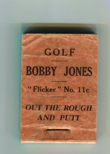 Bobby Jones. Flicker book No. 11c. 'Out of the Rough and Putt'. Published by Flicker Productions Ltd of London. Some rusting to staple, some wear to card wrappers otherwise in good condition