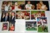 Rugby Union 1990s/2000s. A selection of press photographs and postcards, some signed. Includes two postcards signed to the verso, one by Michael Lynagh (Australia), the other by John Graham (New Zealand). Also two colour press photographs, one signed by D