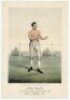 James 'Jem' Mace. Original colour lithograph of Mace standing full length in boxing pose. Published by George Newbold, London 3rd September 1860. Printed title to lower border with Mace's details, 'Height 5 Feet 9 1/2 Inches. Weight 10 Stone 4 lbs. Born a