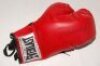 Muhammad Ali. 'Everlast' red boxing glove signed in black pen by Ali and dated '97' with certificate of authentication. Very good condition. Sold with an official programme for 'Celebrity Fight Night VIII Featuring Muhammad Ali' 2002, a book 'Boxing' by T