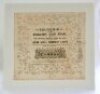 Newcastle United. 'Souvenir of the English Cup Final at The Crystal Palace, April 15th 1905. Aston Villa v Newcastle United'. Rare original printed crepe paper serviette featuring a centre panel with printed titles and image of the Newcastle United team w