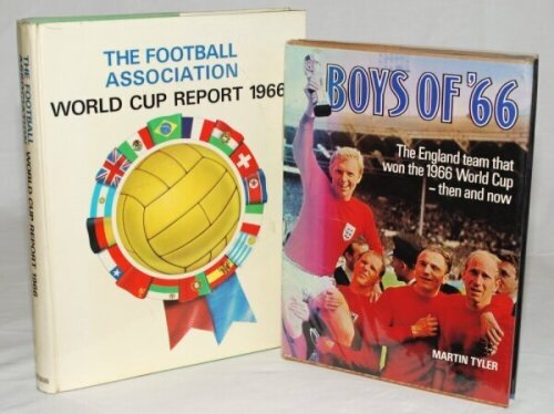 World Cup 1966. 'The Football Association World Cup Report 1966'. Harold Mayes. F.A. 1967. Hardback edition of the report with dustwrapper. Protective film laid down to dustwrapper, otherwise in very good condition. Sold with 'Boys of '66', Martin Tyler, 