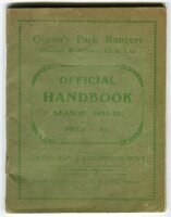 Queen's Park Rangers. Official Handbook. Season 1924-25. Original wrappers. 40pp plus wrappers. Printed and published by F.E. Blower, Watford. Minor wear and light age toning to wrappers otherwise in good+ condition. Rare - football