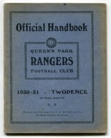 Queen's Park Rangers. Official Handbook. Season 1930-31. Original wrappers. 40pp plus wrappers. Printed and published by F.E. Blower & Co, Watford. Minor 'light' fading to wrapper edges otherwise in good/very good condition - football