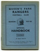 Queen's Park Rangers. Official Handbook. Season 1937-38. Original wrappers. 36pp plus wrappers. Printed and published by F.E. Blower & Co, Watford. Some minor age toning to wrapper edges otherwise in very good condition - football