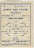 Queen's Park Rangers v Millwall. Season 1941/42. Official war-time single sheet home programme for the Football League London War Cup match v Millwall on the 18th April 1942. Light folds otherwise in very good condition. Rare - football