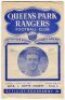 Queen's Park Rangers home programmes. Season 1950/51. Excellent, almost complete run of twenty six League Division 2, Cup and friendly home match programmes for the season. The matches are Blues v Reds (Public Practice Match, 12/8), Chesterfield (19/8), N