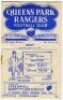 Queen's Park Rangers home programmes. Season 1951/52. Excellent complete run of twenty four League Division 2, Cup and friendly home match programmes for the season. The matches are Blues v Reds (Public Practice Match, 11/8, appears to have been trimmed), - 4