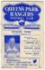 Queen's Park Rangers home programmes. Season 1952/53. Excellent complete run of twenty six League Division 3 (South), Cup and friendly home match programmes for the season. The matches are Blues v Reds (Public Practice Match, 16/8), Watford (25/8), Covent - 2