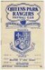 Queen's Park Rangers home programmes. Season 1955/56. Excellent, almost complete run of twenty nine League Division 3 (South), Cup and friendly home match programmes for the season. The matches are Brentford(22/8), Southampton (27/8), Crystal Palace (5/9) - 3