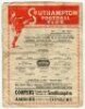 Queen's Park Rangers away programmes. Season 1945/46. Five F.A. Cup and League Cup away match programmes for the season. The matches are v Crystal Palace (FAC3, 2nd replay,16/1, played at Fulham), Southampton (FAC4, 26/1), Brentford (FAC5, replay 14/2), v