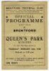 Queen's Park Rangers away programmes. Season 1945/46. Five F.A. Cup and League Cup away match programmes for the season. The matches are v Crystal Palace (FAC3, 2nd replay,16/1, played at Fulham), Southampton (FAC4, 26/1), Brentford (FAC5, replay 14/2), v - 3