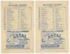 Queen's Park Rangers Reserves home programmes. Seasons 1937/38 and 1938/39. Four official programmes for London Combination home matches played at Loftus Road, v Bristol City Reserves 2nd April 1938 with rusting to staple, light folds, otherwise in good c - 4