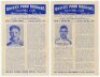 Queen's Park Rangers Reserves home programmes. Season 1945/46. Six official programmes for London Combination home matches played at Loftus Road. Matches are Crystal Palace Reserves (13/10), Chelsea Reserves (10/11), Watford (15/12), Clapton Orient (9/3),