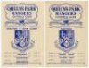 Queen's Park Rangers Reserves home programmes. Seasons 1955/56-1959/60. Thirty eight official programmes for Football Combination League, London Challenge Cup, Junior Floodlit Cup, and Seanglian League home matches played at Loftus Road. Matches are Brigh