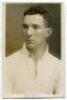 Thomas Meads. Tottenham Hotspur 1929-1934. Mono real photograph postcard of Meades, head and shoulders, in Spurs shirt. Appears to be W.J. Crawford of Edmonton. Name handwritten to lower border. Good/very good condition Postally unused - football<br><br>