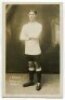 James Andrew Banks. Tottenham Hotspur 1913-1923. Sepia real photograph postcard of Banks, full length, in Spurs shirt. Jones Bros of Tottenham. Postally unused. Very good condition - football