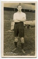 William James Minter. Tottenham Hotspur 1907-1920. Early mono real photograph postcard of Minter, full length, in Spurs attire. F.W. Jones of Tottenham. Postally unused. Good/very good condition - football