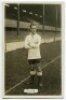 James Andrew Banks. Tottenham Hotspur 1913-1923. Mono real photograph postcard of Banks, full length, in Spurs attire in front of the stand. Jones Bros of Tottenham to corner of verso. Name 'J. Banks' in box to lower border. Postally unused. Very good con