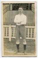 Charles Stanley Rance. Tottenham Hotspur 1910-1920. Early mono real photograph postcard of Rance, full length, in Spurs attire. F.W. Jones of Tottenham. Postally unused. Good+ condition - football<br><br>In 1910, Charlie Rance, a centre half, joined Totte