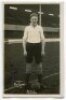 John Guthrie Blair. Tottenham Hotspur 1926-1927. Mono real photograph postcard of Blair, full length, in Spurs attire. Title to lower border 'Blair'. Signed in ink 'With luck, W. Whitton'. W.J. Crawford of Edmonton postcard. Postally unused. Good/very goo
