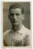 F.W. or H.W. (?) Walker. Tottenham Hotspur circa 1920's. Mono real photograph postcard of Walker, head and shoulders, in Spurs shirt. Signed in ink 'F.W. (H.W.?) Walker'. W.J. Crawford of Edmonton postcard. Postally unused. Very good condition - football<