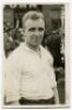 James Smailes. Tottenham Hotspur 1930-1932. Mono postcard size real photograph of Smailes, half length, in Spurs shirt. Printed title to side border 'Smailes:- Tottenham. H.F.C.'. Photograph by Albert Wilkes & Son of West Bromwich, with stamp to back. 3.5