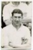 Colin Chad Lyman. Tottenham Hotspur 1937-1945. Mono postcard size real photograph of Lyman, half length, in Spurs shirt. Printed title to back of card 'Lyman. Tottenham. H.F.C. 1938'. Photograph by Albert Wilkes & Son of West Bromwich, with stamp to back.