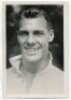 Douglas Hunt. Tottenham Hotspur 1934-1937. Mono postcard size real photograph of Hunt, head and shoulders, in Spurs shirt. Photograph by Dailypress Photographic Agency, with stamp to back. 4"x6". Good+ condition - football<br><br>Doug Hunt, a centre forwa