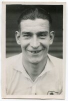 James Fullwood. Tottenham Hotspur 1934-1938. Mono postcard size real photograph of Fullwood, head and shoulders, in Spurs shirt. Photograph by Dailypress Photographic Agency, with stamp to back. 4"x6". Good condition - football<br><br>Fullwood joined Tott