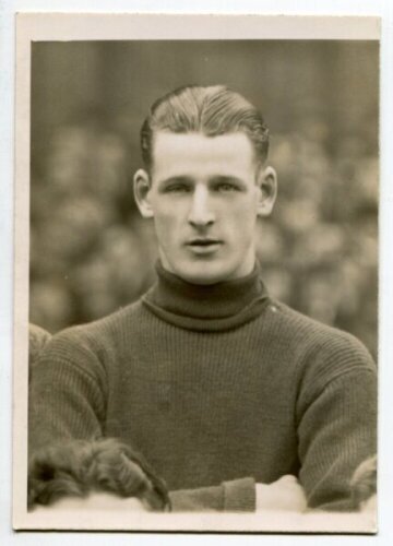 John Hall. Tottenham Hotspur 1936-1946. Mono postcard size real photograph of goalkeeper Hall, head and shoulders, in Spurs jersey. Title printed to back 'Hall. J. Tottenham H.F.C. 1936'. Photograph by A. Wilkes & Son, West Bromwich with stamp to back. Ph