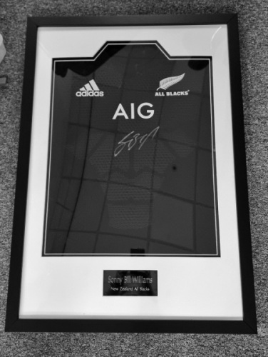 Signed Shirt by International Rugby star and New Zealand All black Sonny Bill Williams