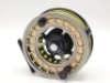 A fine Sage Spectrum Max 9/10 saltwater fly reel and spare spool, large arbour model with "squid ink" anodised finish, counter-balanced handle, skeletal frame, milled drum locking nut and rear graduated spindle mounted tension adjuster, as new condition i