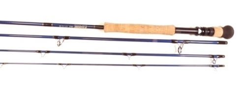 A Sage "Salt 1190-4" 4 piece carbon saltwater fly rod, 9', #11, black silk wraps, anodised screw grip reel fitting, only light signs of use, in bag and alloy tube