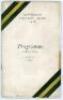 Australia tour to England 1926. Rare official &lsquo;Programme of Return Journey London to Sydney&rsquo;. 44pp booklet, assumed to have been issued to the players. Illustrated throughout with detailed itineraries for various points on the return journey, commencing w