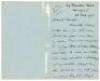 John Bertram Payne to Alfred J. Gaston, cricket follower, writer and collector. Two handwritten letters in ink to Gaston from Payne. One, a two page letter dated 22nd February 1905, relates to Payne returning Wisden Almanacks for years ‘[18]64- 70’ with t