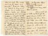 John Bertram Payne to Alfred J. Gaston, cricket follower, writer and collector. Two handwritten letters in ink to Gaston from Payne. One, a two page letter dated 22nd February 1905, relates to Payne returning Wisden Almanacks for years ‘[18]64- 70’ with t - 3