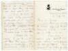 J.T. Henderson to Alfred J. Gaston, cricket follower, writer and collector. Four page handwritten letter in ink from Henderson to Gaston, on Legislative Assembly, Natal note paper, dated 27th July 1899.