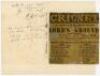 Richard Parr Daft (Nottinghamshire, 1 match 1886) to Alfred J. Gaston, cricket follower, writer and collector. Two handwritten letters, originally from Gaston’s personal collection, written by Daft, son of Richard Daft (Nottinghamshire 1858-1891). In one, - 2