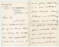 Bernard Dale to Alfred J. Gaston, cricket follower, writer and collector. Two letters handwritten in ink from Dale to Gaston. One, a four page letter dated 1891, relates to Dale’s recent publication of his pamphlet, ‘Some statistics of cricket; or, The in