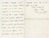 Bernard Dale to Alfred J. Gaston, cricket follower, writer and collector. Two letters handwritten in ink from Dale to Gaston. One, a four page letter dated 1891, relates to Dale’s recent publication of his pamphlet, ‘Some statistics of cricket; or, The in - 2