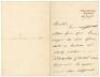 Bernard Dale to Alfred J. Gaston, cricket follower, writer and collector. Two letters handwritten in ink from Dale to Gaston. One, a four page letter dated 1891, relates to Dale’s recent publication of his pamphlet, ‘Some statistics of cricket; or, The in - 3