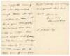 Bernard Dale, writer, to Alfred J. Gaston, cricket follower, writer and collector. A three page handwritten letter from Dale to Gaston, dated 17th January 1891, written from his home in Wimbledon. Dale thanks Gaston for his ‘kind letter of encouragement.. - 2