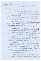 C.J. Britton, cricket writer and collector. Two page handwritten letter from Britton to George Neville Weston dated 29th June 1935. Britton opens by thanking Weston for ‘details of Cpt.[?] Webb’s match with Berkshire’. The remaining content primarily rela