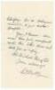 Charles Pratt Green, cricket collector and wine merchant. Two page handwritten letter from Pratt Green to George Neville Weston dated 27th October 1941. Writing from his Malvern home, Pratt Green makes reference to an accompanying letter (not included) fr - 2