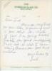 Pakistan. Two handwritten letters from Pakistan Test players. One, an undated letter to Jack Sokell of the Wombwell Cricket Lovers’ Society, from Intikhab Alam, on his business letterhead, stating he is unable to attend a function as he is returning ‘to P